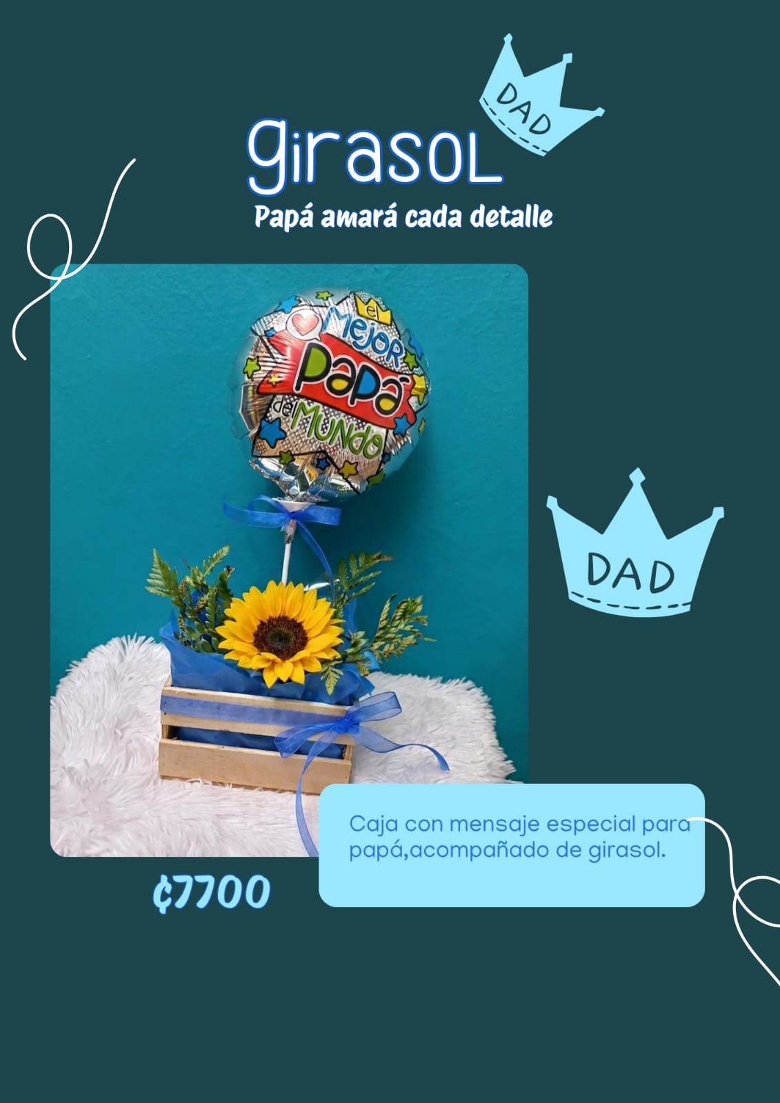 Girasol Papá amará cada detalle